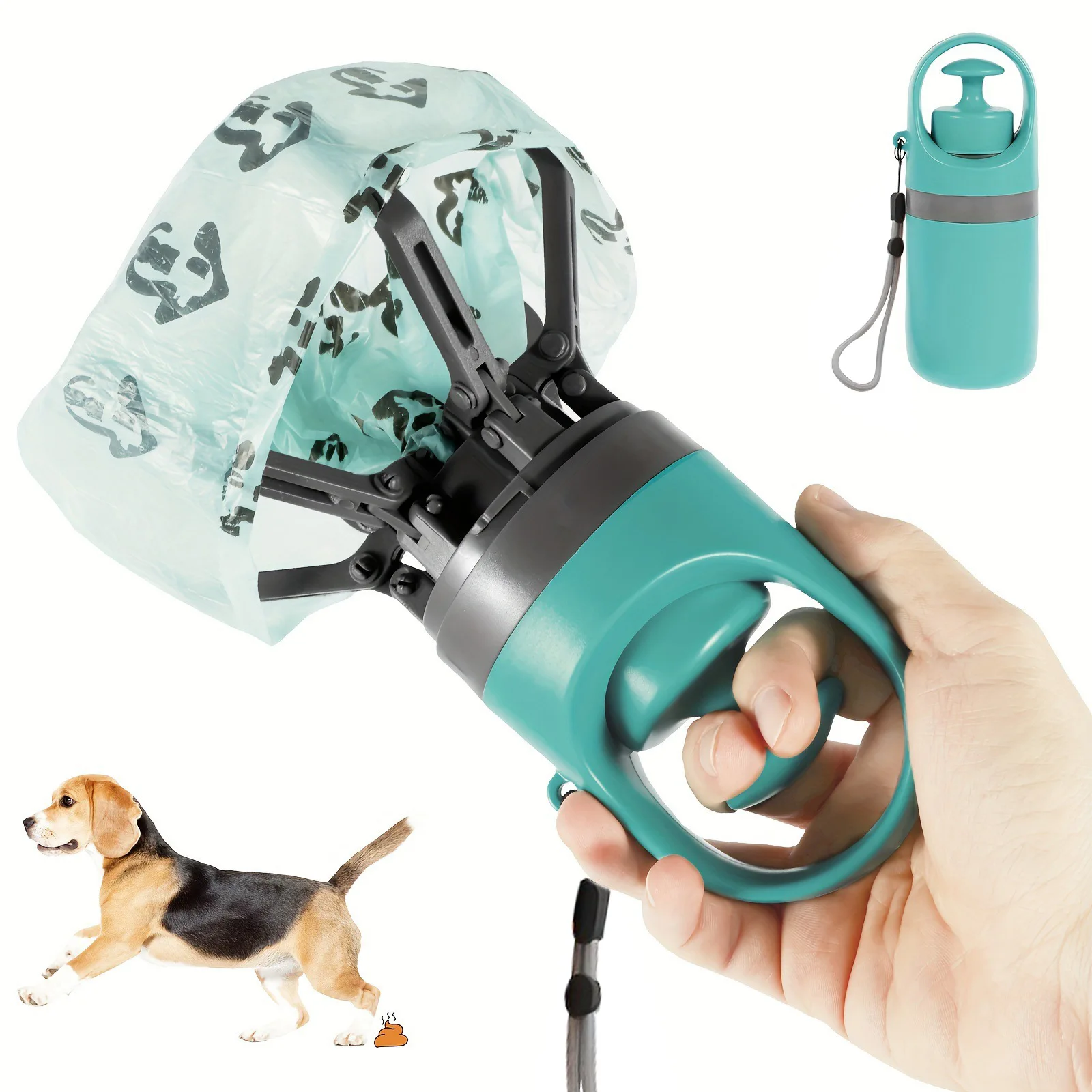 Portable Contactless Pet Pooper Scooper, 6-Claw Foldable Dog Poop Pickup Tool with Bag Storage for Walking
Portable Contactless Pet Pooper Scooper, 6-Claw Foldable Dog Poop Pickup Tool with Bag Storage for Walking