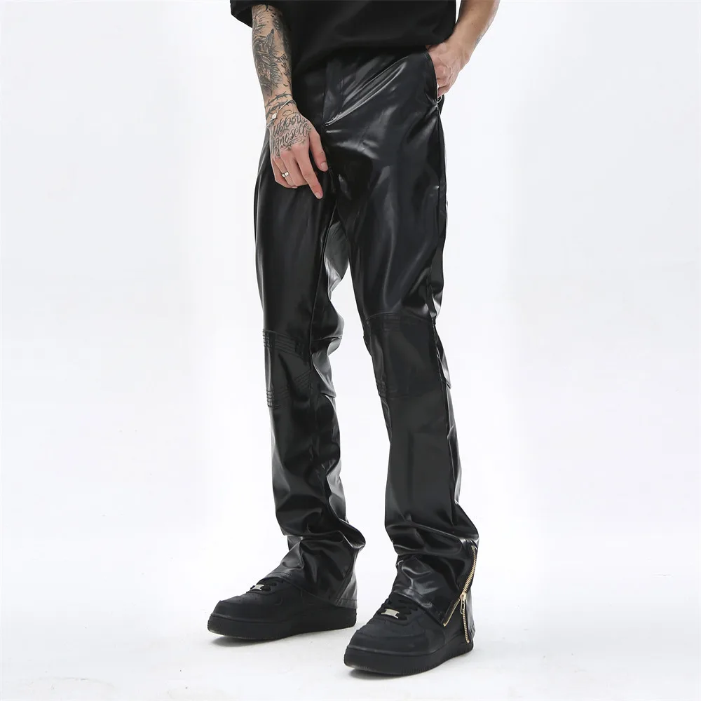 Idopy Fashion Men`s Loose Fit Trousers Rock Hip Hop Street Punk Faux Leather Pants With Ankle Zipper
Idopy Fashion Men`s Loose Fit Trousers Rock Hip Hop Street Punk Faux Leather Pants With Ankle Zipper