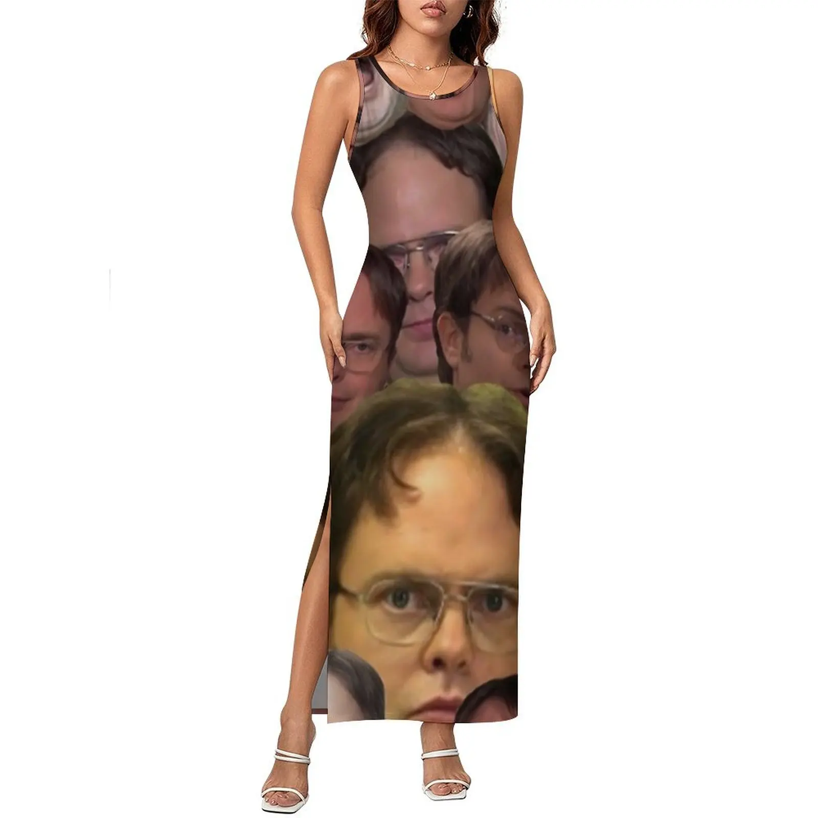 Dwight Schrute Print Dress Sleeveless The Office Streetwear Maxi Dresses Modern Bodycon Dress Woman Design Oversized Vestidos
Dwight Schrute Print Dress Sleeveless The Office Streetwear Maxi Dresses Modern Bodycon Dress Woman Design Oversized Vestidos