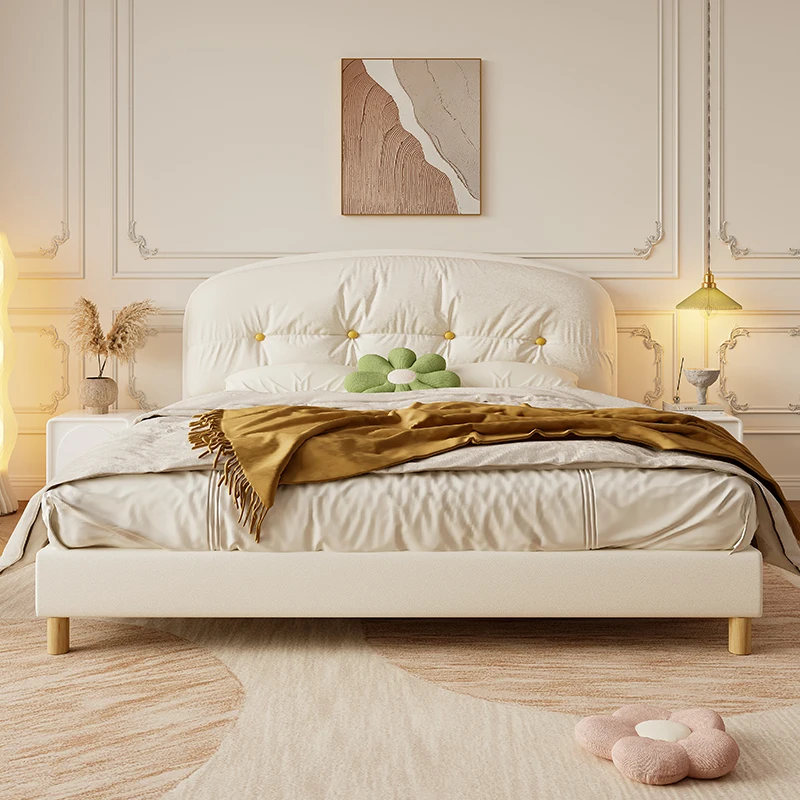 Beige European Double Bed Design Low Price Unique Japanese Wooden Double Bed Frame Pliable Camas Matrimoniales Home Furniture
Beige European Double Bed Design Low Price Unique Japanese Wooden Double Bed Frame Pliable Camas Matrimoniales Home Furniture