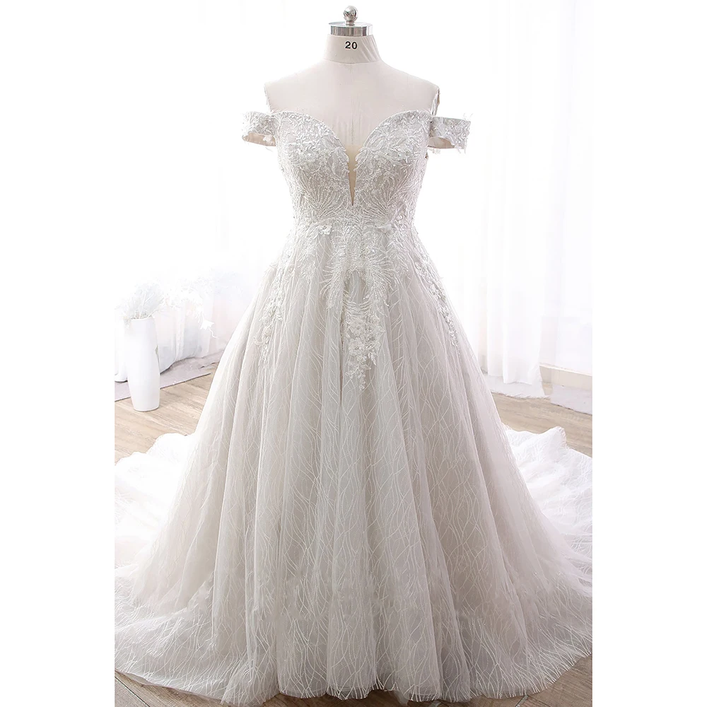Exquisite Off The Shoulder Wedding Dress For Women Bride Appliques Tulle Wedding Gowns Beading Vestido De Noiva Casamento
Exquisite Off The Shoulder Wedding Dress For Women Bride Appliques Tulle Wedding Gowns Beading Vestido De Noiva Casamento