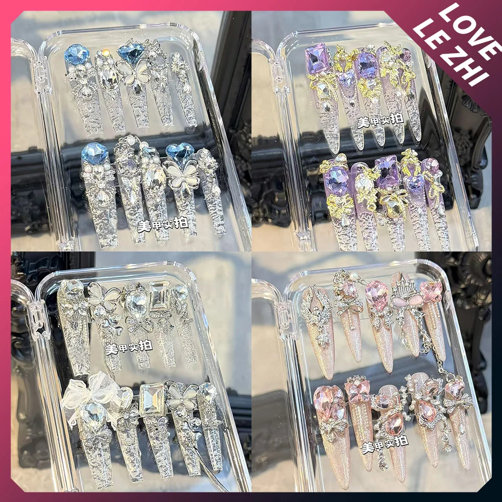 Gothic Cool Girlish Hot Shining luxury Long Nail Art 3D Love Crown bowknot Lace Diamond Element Party Stickers Birthday Gift
Gothic Cool Girlish Hot Shining luxury Long Nail Art 3D Love Crown bowknot Lace Diamond Element Party Stickers Birthday Gift