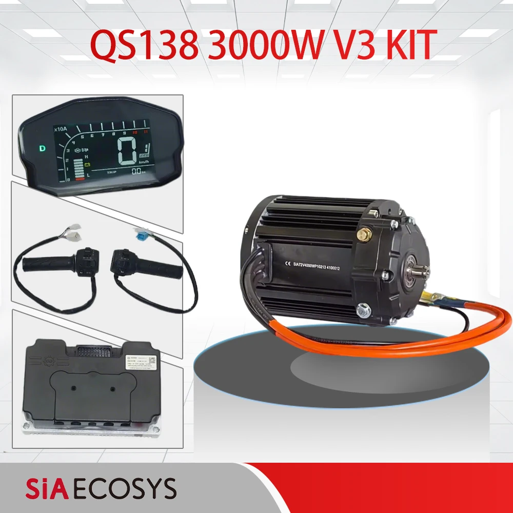 QSMOTOR QS138 90H V3 4000 Вт Двигатель с коробкой передач 1:2,35 Средний приводной двигатель с контроллером ND96680 для комплекта для переоборудования электронного мотоцикла 
QSMOTOR QS138 90H V3 4000 Вт Двигатель с коробкой передач 1:2,35 Средний приводной двигатель с контроллером ND96680 для комплекта для переоборудования электронного мотоцикла