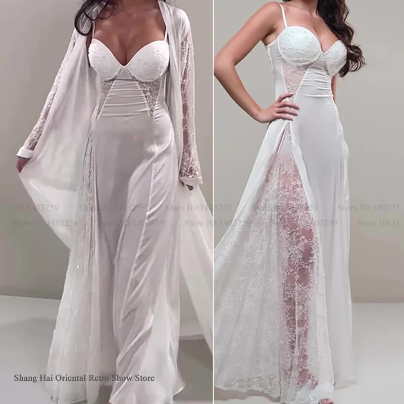 Plus Size Female Twinset Robe Set Nightgown Sexy Hollow Out Lace Night Dress Lingerie Elegant Long Bathrobe Sleepwear Homewear
Plus Size Female Twinset Robe Set Nightgown Sexy Hollow Out Lace Night Dress Lingerie Elegant Long Bathrobe Sleepwear Homewear
