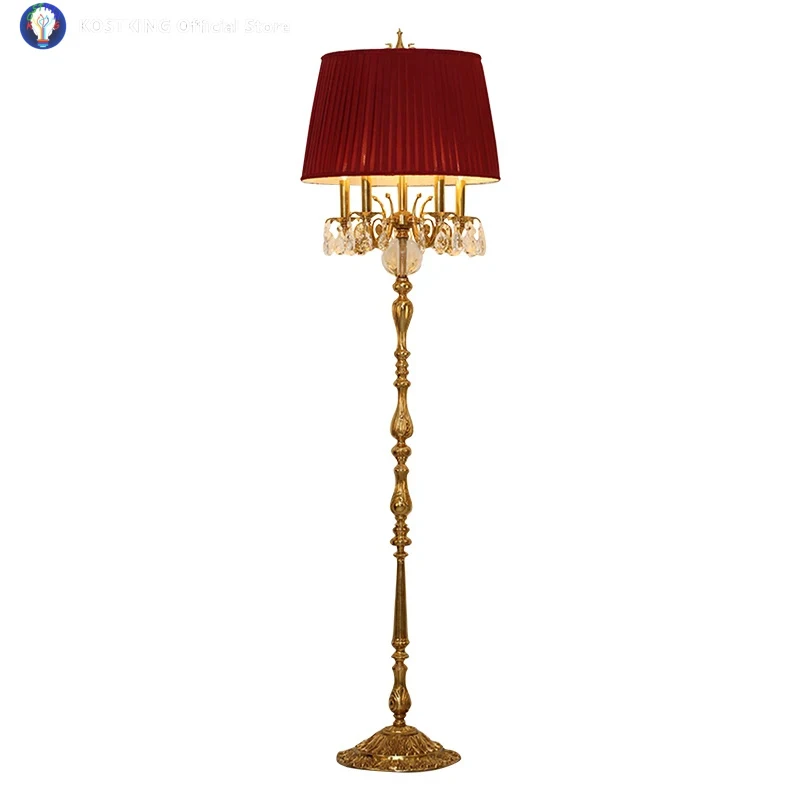 European Full Copper Floor Lamp Living Room Study Bedroom Luxury Vintage French Vertical Palace Villa Light
European Full Copper Floor Lamp Living Room Study Bedroom Luxury Vintage French Vertical Palace Villa Light