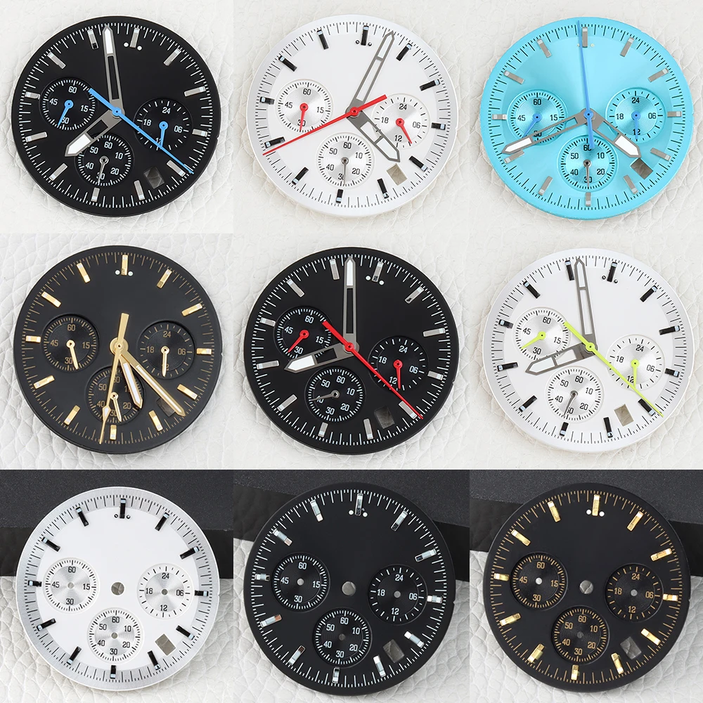 32.5mm Dial Fit Quartz VK63 Movement Green Luminous Dial 6 Hands Dial Parts VK63 Dial Chronograph Watch Modification Replacement
32.5mm Dial Fit Quartz VK63 Movement Green Luminous Dial 6 Hands Dial Parts VK63 Dial Chronograph Watch Modification Replacement