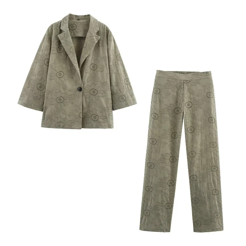 TRAFZR Trousers Sets Embroidered Linen Women's Two Pieces Set Vacation Outfits Woman Suit Pants New in Full Number Pant Lady
TRAFZR Trousers Sets Embroidered Linen Women's Two Pieces Set Vacation Outfits Woman Suit Pants New in Full Number Pant Lady