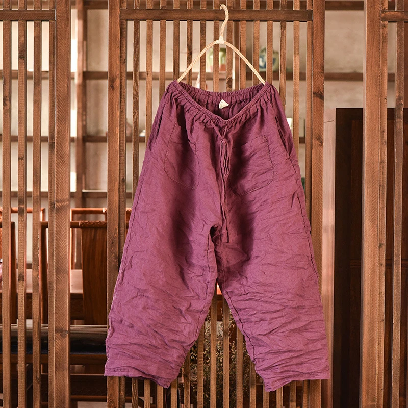 100% Linen Women Casual Trousers New Arrival 2025 Spring Vintage Style Solid Color Loose Comfortable Female Harem Pants M957
100% Linen Women Casual Trousers New Arrival 2025 Spring Vintage Style Solid Color Loose Comfortable Female Harem Pants M957