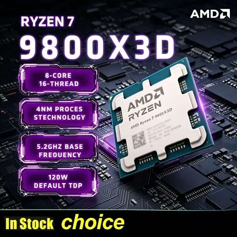 DIY High-End Gaming Build R7 9800X3D AMD AM5 Processor 8-Core16Thread Max5.2GHz 96MB Cache Desktop CPU Without Original Box
DIY High-End Gaming Build R7 9800X3D AMD AM5 Processor 8-Core16Thread Max5.2GHz 96MB Cache Desktop CPU Without Original Box