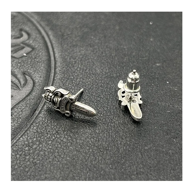 Thai Silver Retro Sword Needle Stud Earrings Exaggerated Earrings Niche High-end Earrings Punk Hip Hop
Thai Silver Retro Sword Needle Stud Earrings Exaggerated Earrings Niche High-end Earrings Punk Hip Hop