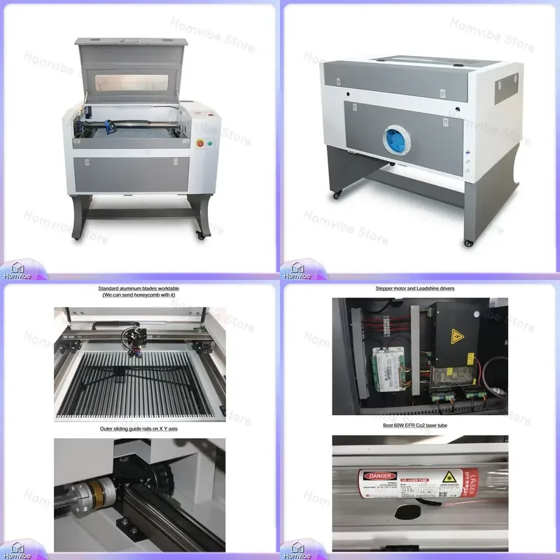 50W 60W CO2 Laser Engraving Machine 400x600mm Desktop CNC Laser Cutter for Wood Acrylic Plastic Paper Crystal Leather Fabric
50W 60W CO2 Laser Engraving Machine 400x600mm Desktop CNC Laser Cutter for Wood Acrylic Plastic Paper Crystal Leather Fabric