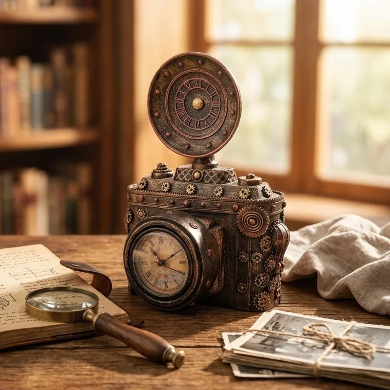 Vintage Resin Old Film Camera Ornament Prop For Shop Window Tabletop Home Studio Photography Display Gift For Photographer
Vintage Resin Old Film Camera Ornament Prop For Shop Window Tabletop Home Studio Photography Display Gift For Photographer