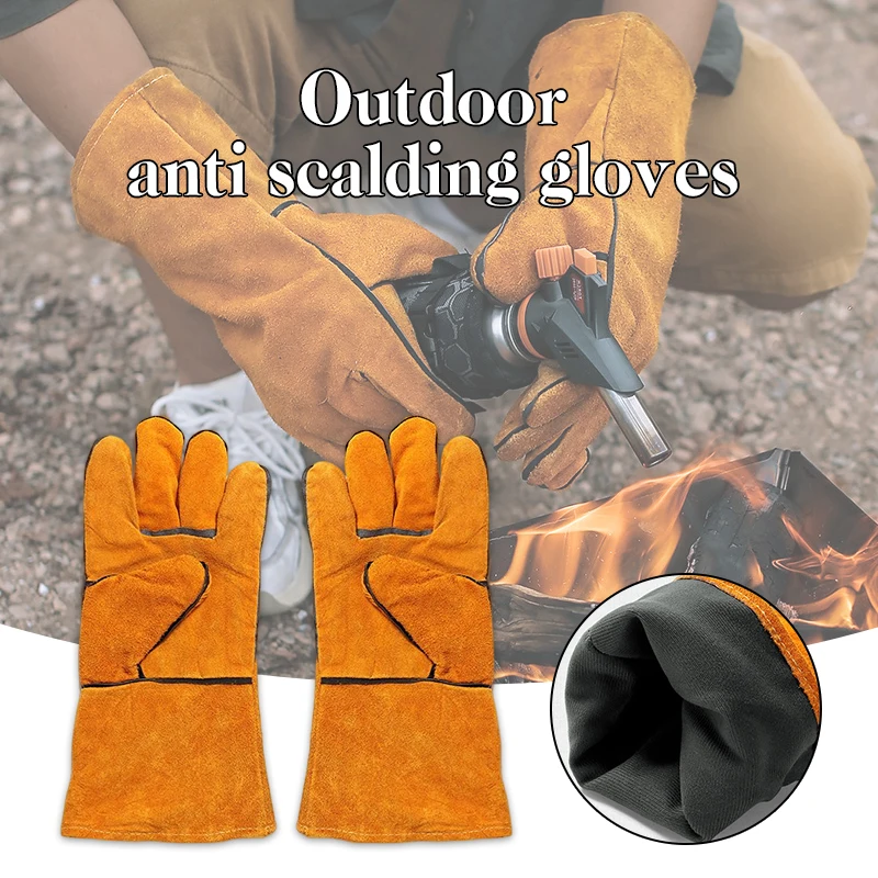 Outdoor BBQ Anti-scalding Long Gloves Cowhide Leather High-temperature Heat Insulation Oven Gloves Camping Protective Gloves
Outdoor BBQ Anti-scalding Long Gloves Cowhide Leather High-temperature Heat Insulation Oven Gloves Camping Protective Gloves
