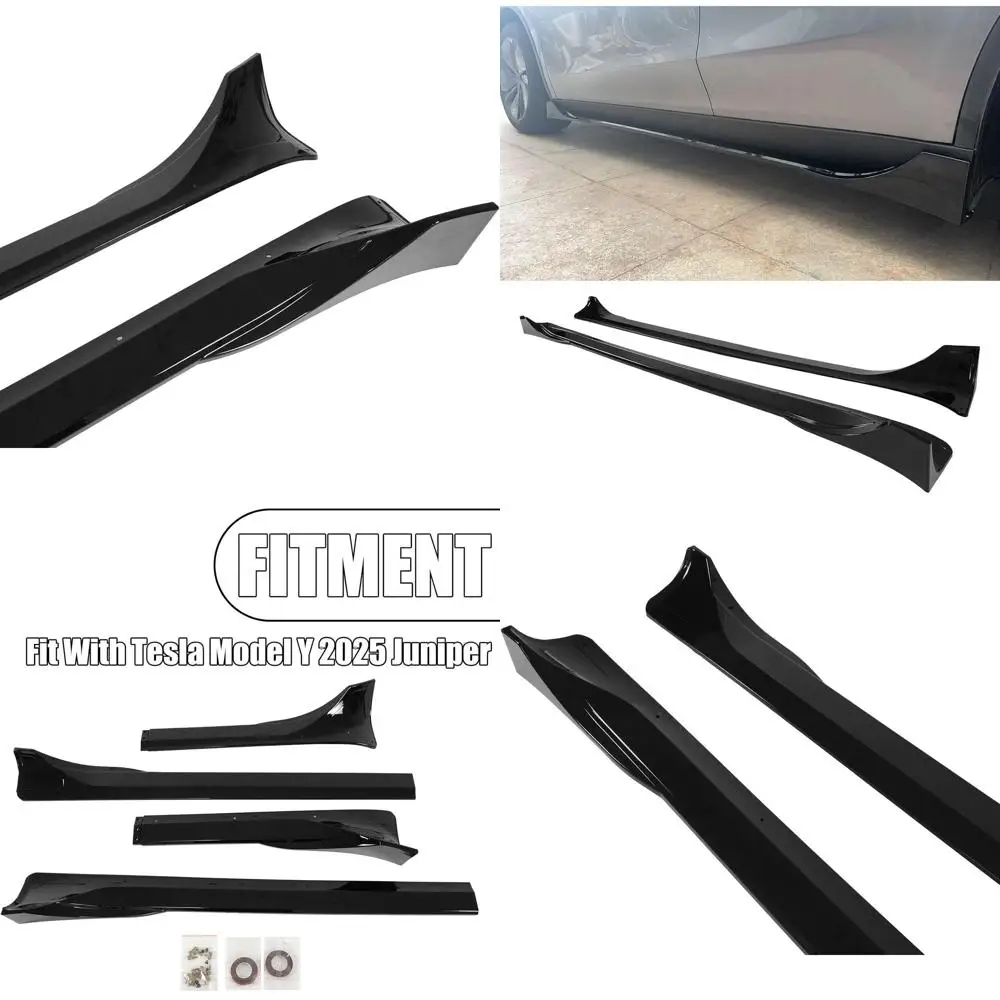 Боковая юбка для Tesla Model Y Juniper 2025-2026, 4 шт., боковая удлинительная панель-качалка из АБС-пластика (глянцевый черный)
Боковая юбка для Tesla Model Y Juniper 2025-2026, 4 шт., боковая удлинительная панель-качалка из АБС-пластика (глянцевый черный)