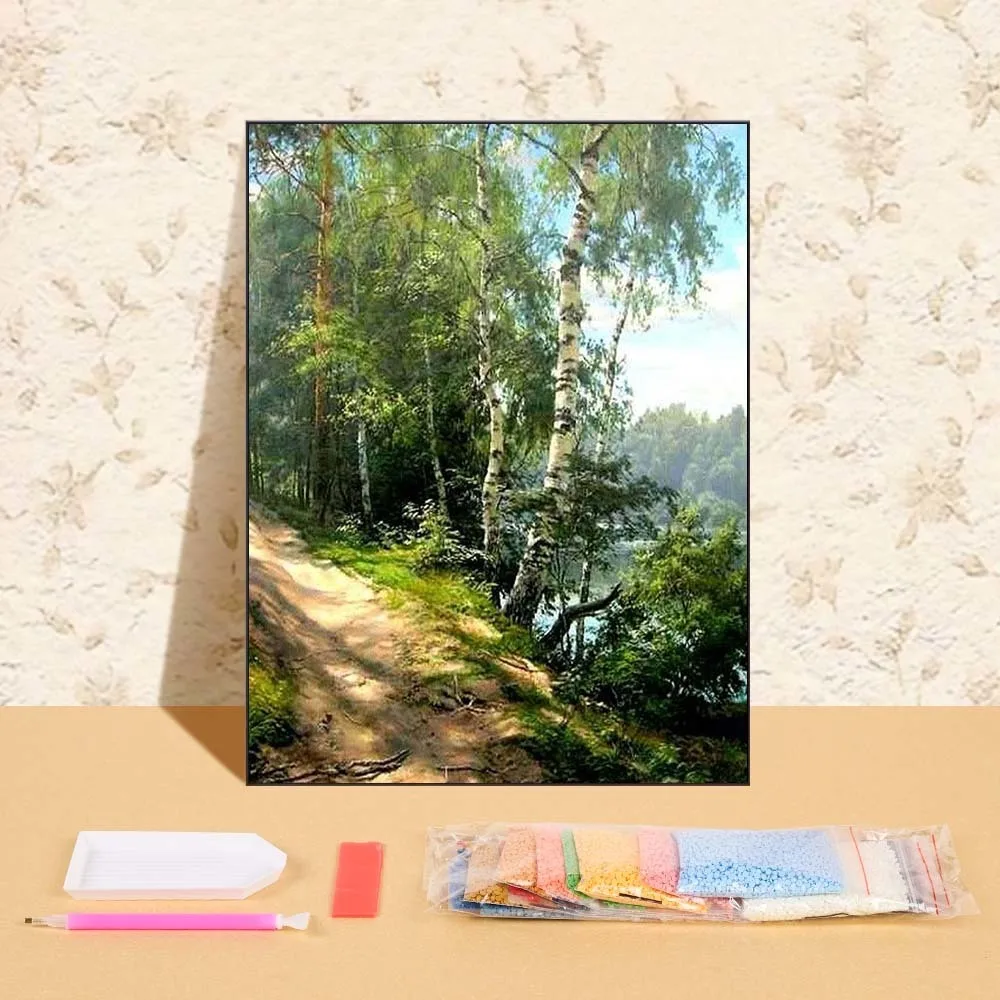 New Arrival Diamond Painting River Forest Picture Rhinestones Mosaic Landscape Full Round Diamond Embroidery Decor For Home
New Arrival Diamond Painting River Forest Picture Rhinestones Mosaic Landscape Full Round Diamond Embroidery Decor For Home