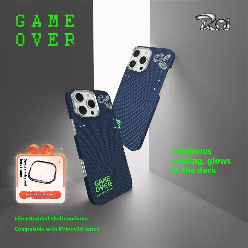 Kevlar 100% Carbon Fiber Magnetic Phone Case Suitable For 15 16promax New Night Light Game Over High-end Phone Protective Case
Kevlar 100% Carbon Fiber Magnetic Phone Case Suitable For 15 16promax New Night Light Game Over High-end Phone Protective Case