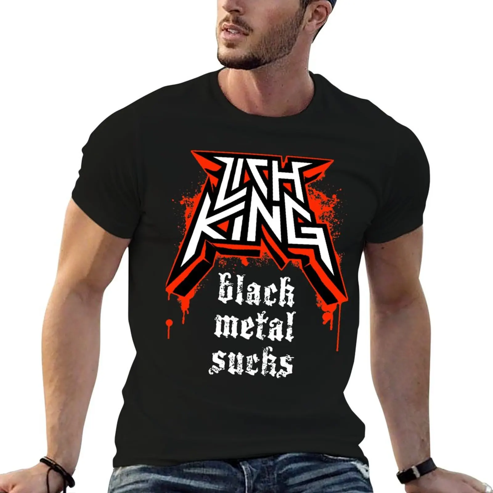 Lich King : Black Metal Sucks T-Shirt basketball graphic tees blanks kawaii clothes graphic tee shirt Men's t-shirt
Lich King : Black Metal Sucks T-Shirt basketball graphic tees blanks kawaii clothes graphic tee shirt Men's t-shirt