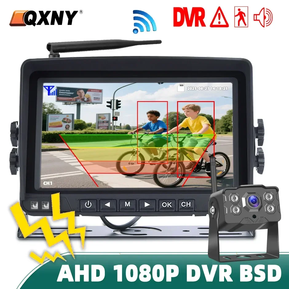 DVR Wireless Infrared Backup Camera Night Vision Rear View AHD Dashcam 7'' BSD Monitor AHD for Car Truck Bus RV Trailer Forklift
DVR Wireless Infrared Backup Camera Night Vision Rear View AHD Dashcam 7'' BSD Monitor AHD for Car Truck Bus RV Trailer Forklift