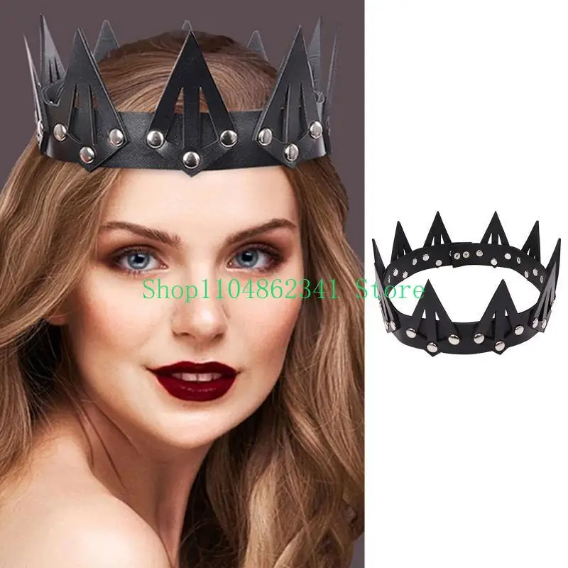 652F Halloween Leather Spiked Crown Gothic Queen Stage Performance Headdress Cosplay Costume Decor
652F Halloween Leather Spiked Crown Gothic Queen Stage Performance Headdress Cosplay Costume Decor