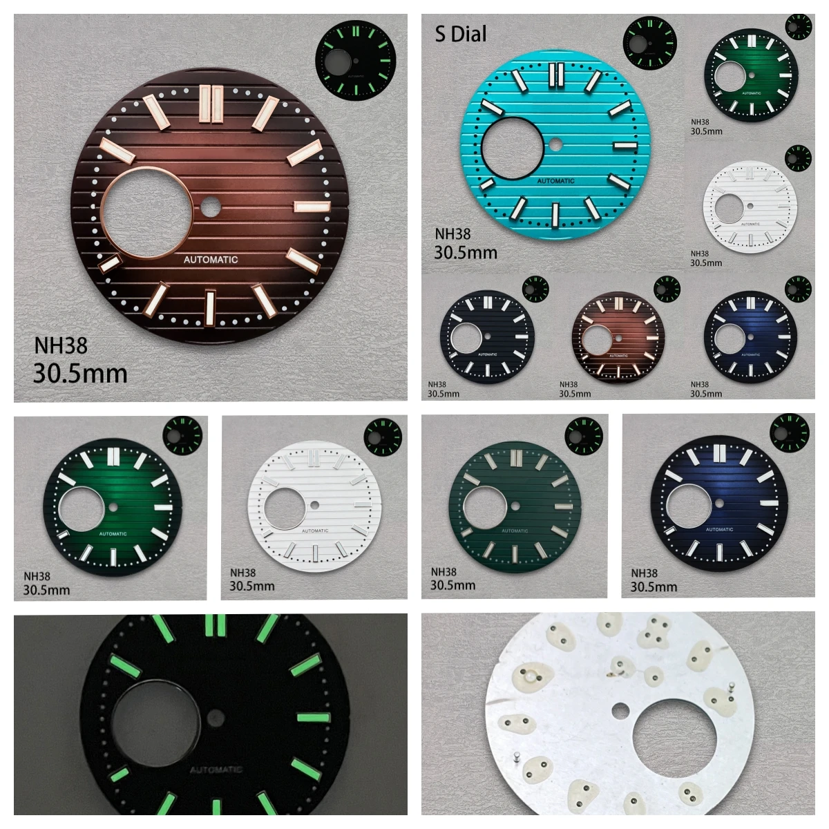 30.5mm S Logo Hollow-Out Dial Fit NH38 Movement Green Luminous Stripe High Quality Dial Watch Modification Accessories
30.5mm S Logo Hollow-Out Dial Fit NH38 Movement Green Luminous Stripe High Quality Dial Watch Modification Accessories