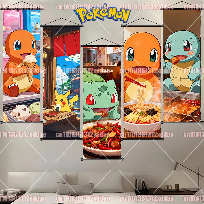 Pokemon Scroll Painting Pikachu Bulbasaur Charmander Squirtle Gengar Butterfree Anime Poster Home Art Decoration Creative Gift
Pokemon Scroll Painting Pikachu Bulbasaur Charmander Squirtle Gengar Butterfree Anime Poster Home Art Decoration Creative Gift