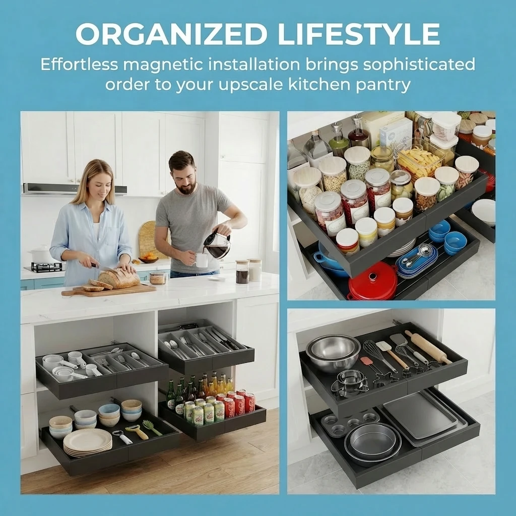Black Pull Out Closet Organizer 6 Pack Adjustable Drawer Organizer Sliding Shelf for Wardrobe Closet Storage Heavy Duty
Black Pull Out Closet Organizer 6 Pack Adjustable Drawer Organizer Sliding Shelf for Wardrobe Closet Storage Heavy Duty