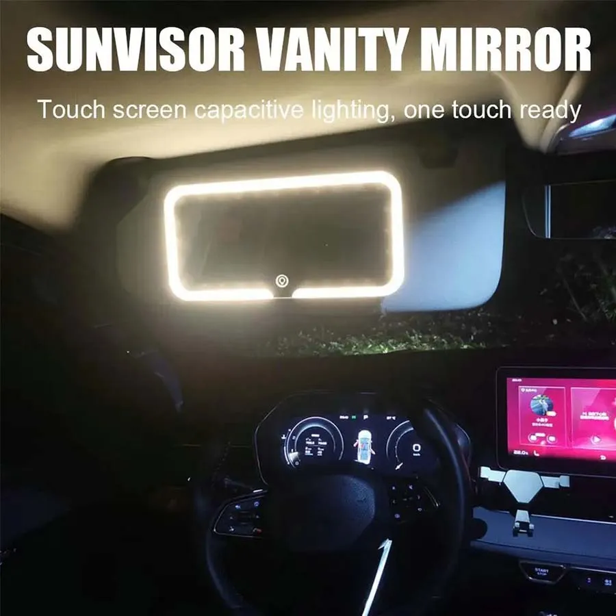 HD Mirror Car LEDMakeup Mirror Three Gear Adjustment Sun Visor Plate Interior RearMirror Dimmable Touchscreen Auto Vanity Mirror
HD Mirror Car LEDMakeup Mirror Three Gear Adjustment Sun Visor Plate Interior RearMirror Dimmable Touchscreen Auto Vanity Mirror