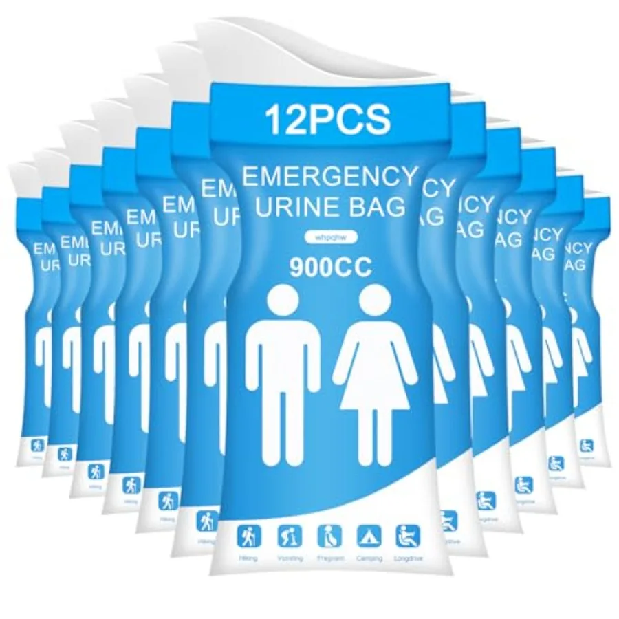 12 PCS Disposable Urine Bags, 900ML Pee Bags for Travel for Women and Men, Portable Emergency Urine Bag with Leakproof Seal for
12 PCS Disposable Urine Bags, 900ML Pee Bags for Travel for Women and Men, Portable Emergency Urine Bag with Leakproof Seal for
