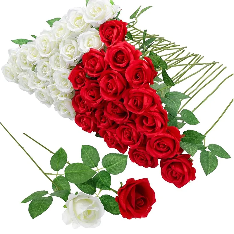 40 Pcs Artificial Roses Flowers Bouquet Fake Silk Rose Artificial Flowers for Bridal Wedding Bouquet Arrangement Party Decor
40 Pcs Artificial Roses Flowers Bouquet Fake Silk Rose Artificial Flowers for Bridal Wedding Bouquet Arrangement Party Decor
