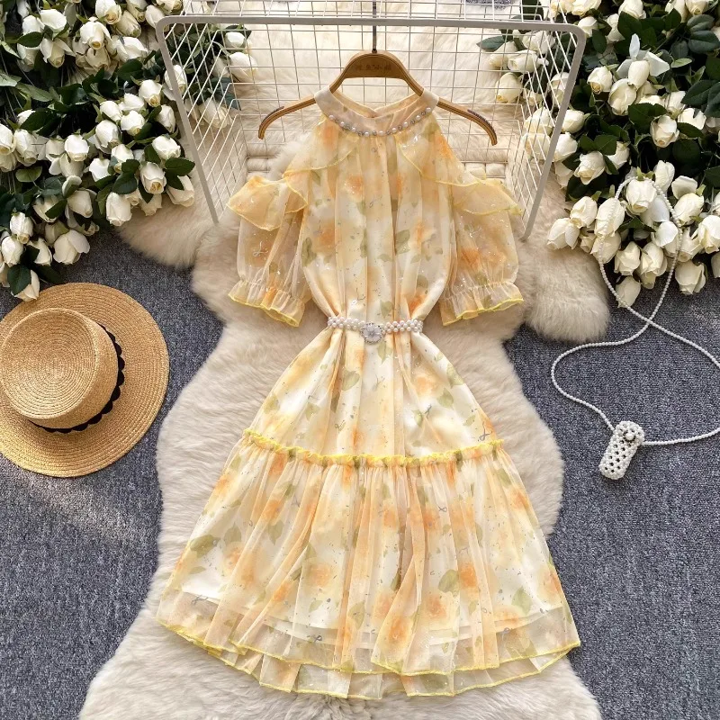 OCEANLOVE Chiffon Dresses Women Spring Summer Floral Puff Sleeve Sweet Vestidos Mujer Korean Fashion Halter Elegant Mini Dress
OCEANLOVE Chiffon Dresses Women Spring Summer Floral Puff Sleeve Sweet Vestidos Mujer Korean Fashion Halter Elegant Mini Dress