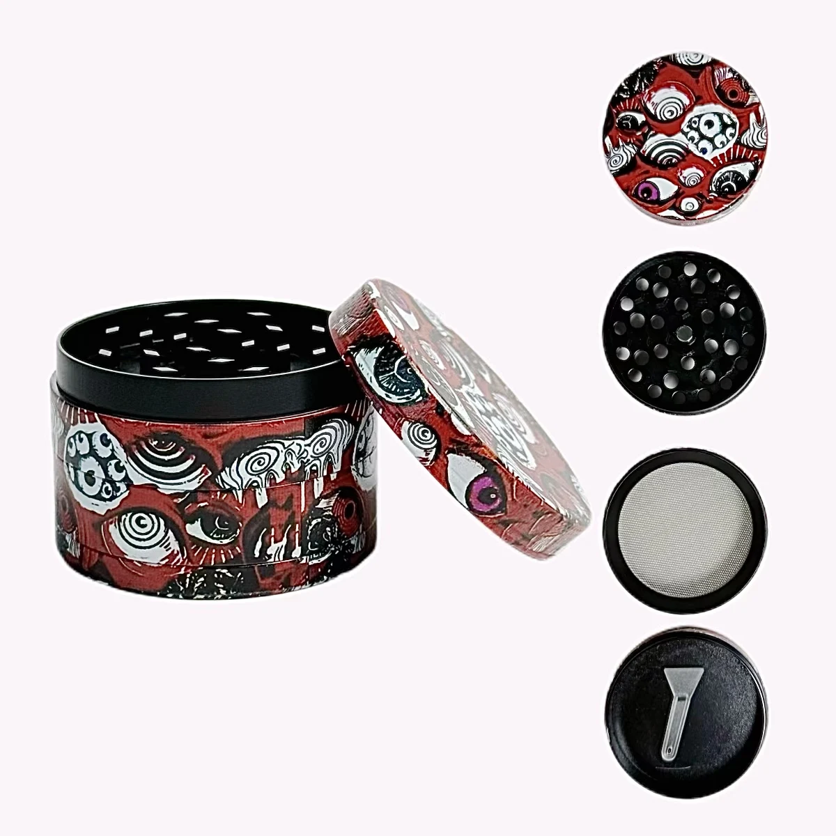 2inch 5cm Full Eye Pattern 4-Layers Zinc Alloy Herb Grinder Magnetic Closure Metal Manual Smoking Tool Gorilla Herb Grinder Gift
2inch 5cm Full Eye Pattern 4-Layers Zinc Alloy Herb Grinder Magnetic Closure Metal Manual Smoking Tool Gorilla Herb Grinder Gift