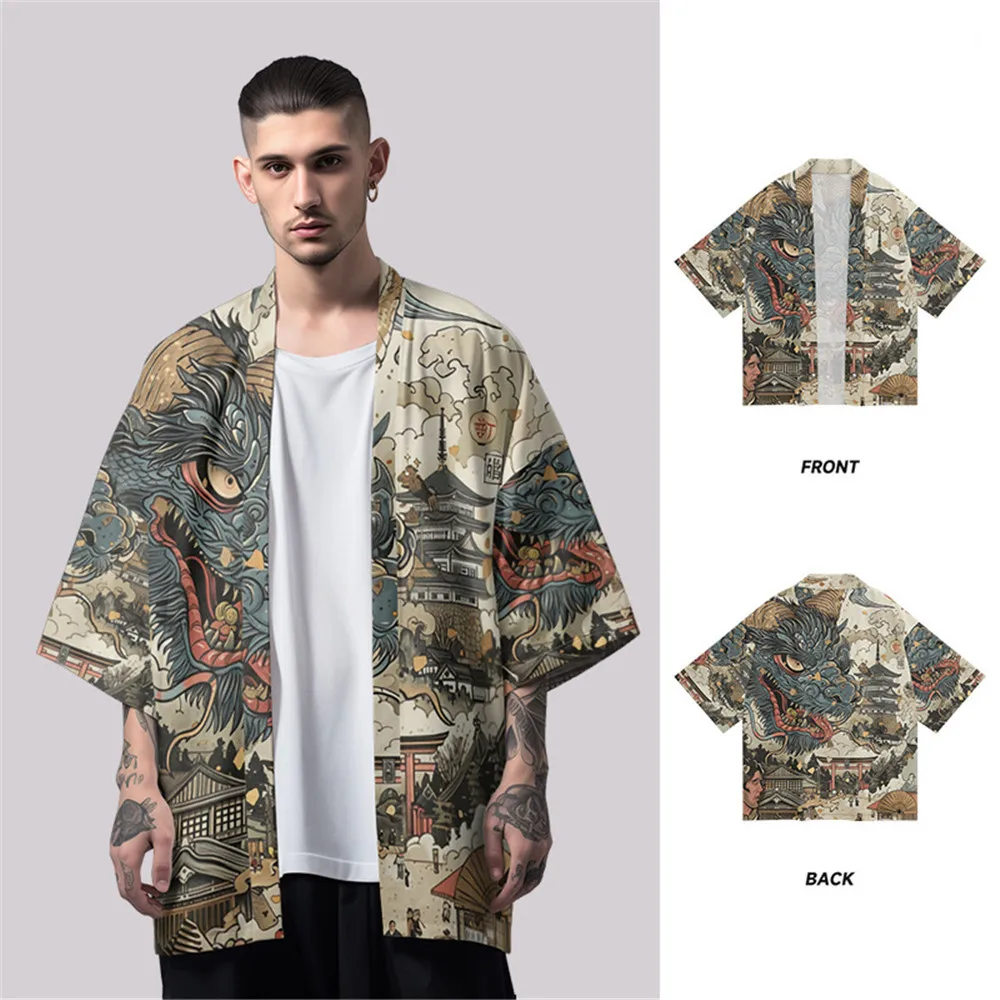 Plus Size 6XL Japanese Print Kimono Cardigan Cosplay Shirt Women Men Yukata Beach Samurai Haori Traditional Top
Plus Size 6XL Japanese Print Kimono Cardigan Cosplay Shirt Women Men Yukata Beach Samurai Haori Traditional Top