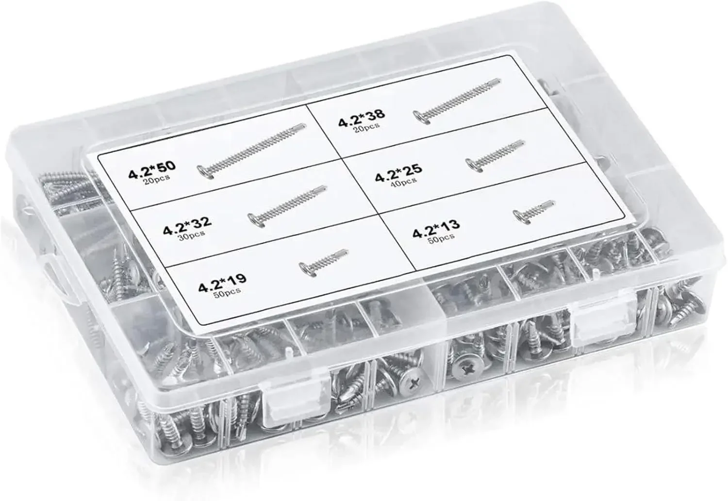 425pcs 410 Stainless Steel #8#10 Modified Truss Head Self-Tapping Screws Assortment Kit Self Drilling Screw for Sheet Metal Wood
425pcs 410 Stainless Steel #8#10 Modified Truss Head Self-Tapping Screws Assortment Kit Self Drilling Screw for Sheet Metal Wood