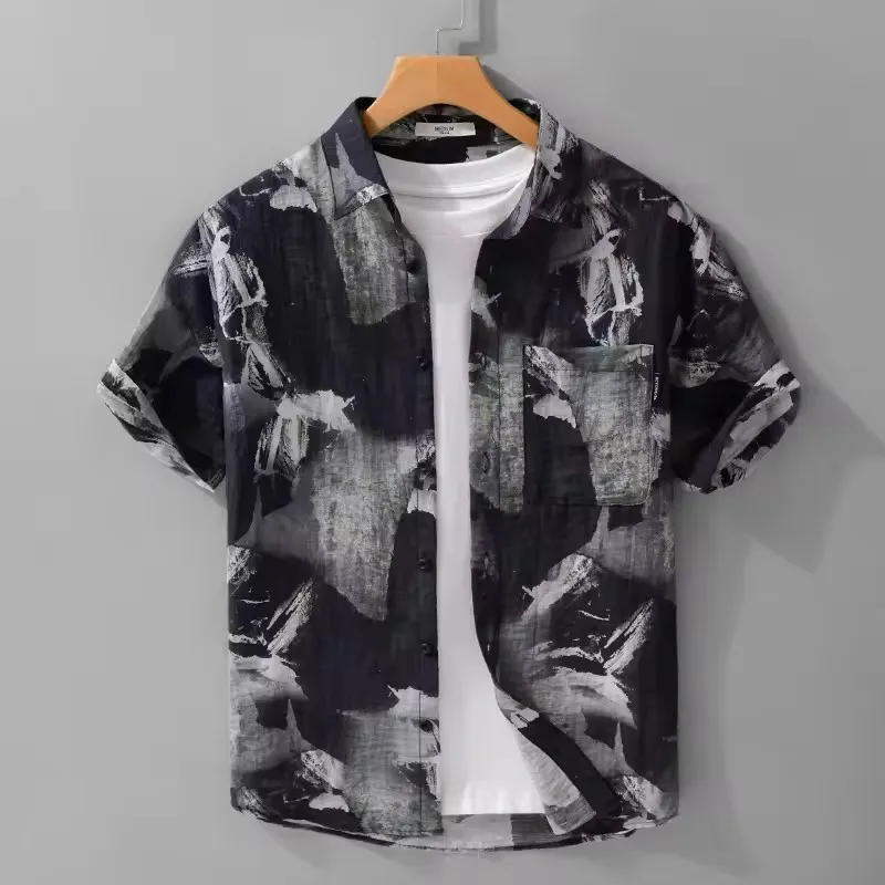 2026 Summer New Casual Printed Breathable Linen Short Sleeve Shirt for Men Clothing Slim Turn-down Collar Summer Shirt
2026 Summer New Casual Printed Breathable Linen Short Sleeve Shirt for Men Clothing Slim Turn-down Collar Summer Shirt
