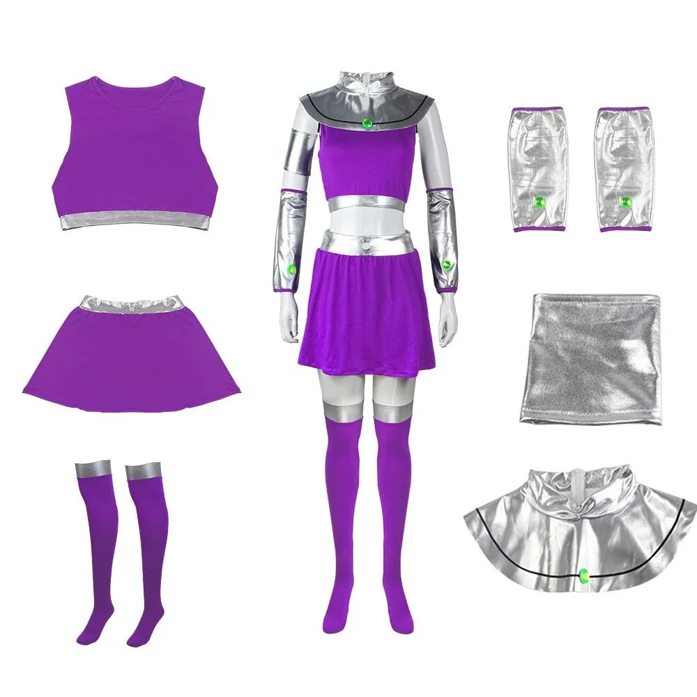 Anime Princess Koriand'r Cosplay Cartoon Teen Cosplay Titan Starfire Costume Adult Women Fantasy Fancy Dress Up Party Outfits
Anime Princess Koriand'r Cosplay Cartoon Teen Cosplay Titan Starfire Costume Adult Women Fantasy Fancy Dress Up Party Outfits
