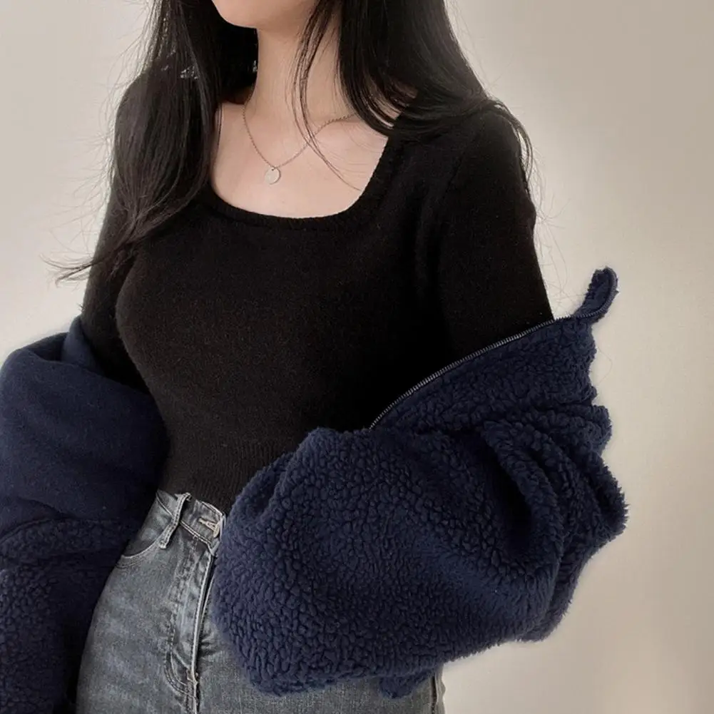 Women Faux Shearling Jacket Lightweight Women Jacket Cozy Winter Women's Fleece Jacket with Stand Collar Zipper Closure for Cold
Women Faux Shearling Jacket Lightweight Women Jacket Cozy Winter Women's Fleece Jacket with Stand Collar Zipper Closure for Cold