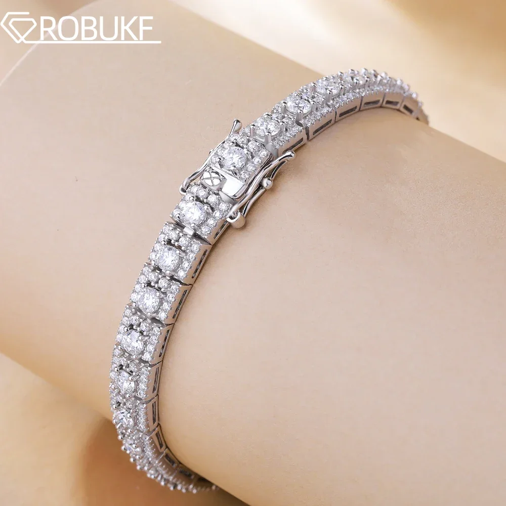 Luxury 3mm Moissanite Tennis Bracelet for Women Men D Color Lab Diamond 925 Sterling Silver Wedding Bridal with GRA Certificate
Luxury 3mm Moissanite Tennis Bracelet for Women Men D Color Lab Diamond 925 Sterling Silver Wedding Bridal with GRA Certificate
