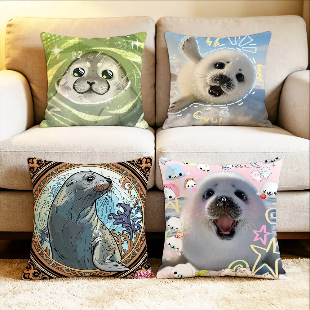 Cute Seal Sea Various Sizes Square Pillow Case For Car Home Bedchamber Decor
Cute Seal Sea Various Sizes Square Pillow Case For Car Home Bedchamber Decor
