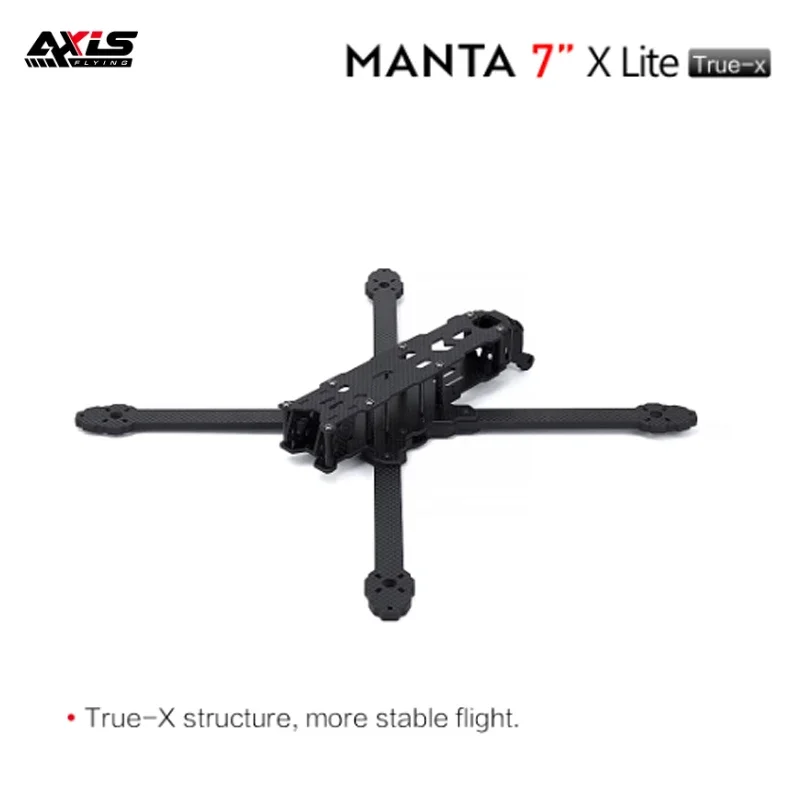 Axisflying MANTA7" Lite 7inch Ture X Frame Kit 340mm Wheelbase T700 Carbon Compatible 7inch Propeller for RC FPV Drone
Axisflying MANTA7" Lite 7inch Ture X Frame Kit 340mm Wheelbase T700 Carbon Compatible 7inch Propeller for RC FPV Drone