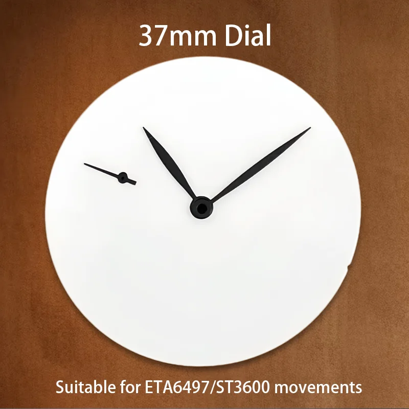 37mm white dial, no lume, no markers, suitable for ST3600/3621 EAT6497/6498 manual mechanical movements
37mm white dial, no lume, no markers, suitable for ST3600/3621 EAT6497/6498 manual mechanical movements