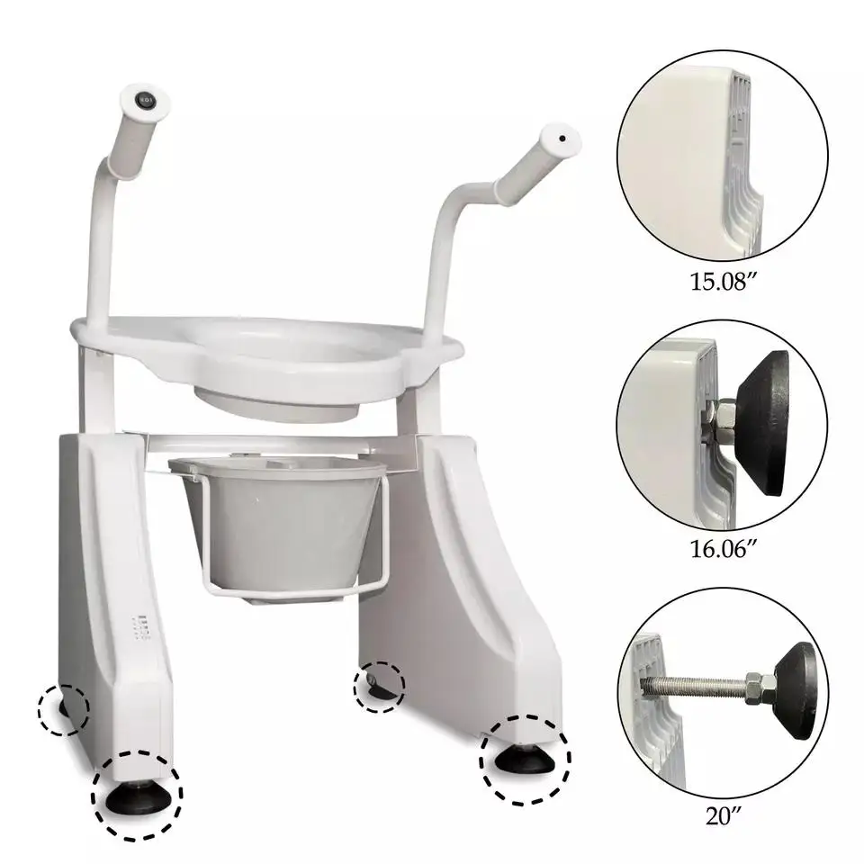 Electric Toilet Lift, Aluminum Medical Toilet Seat with Armrest, Bath Chair, 42x50cm/16.5x19.6in, Elderly Bathroom Aid
Electric Toilet Lift, Aluminum Medical Toilet Seat with Armrest, Bath Chair, 42x50cm/16.5x19.6in, Elderly Bathroom Aid