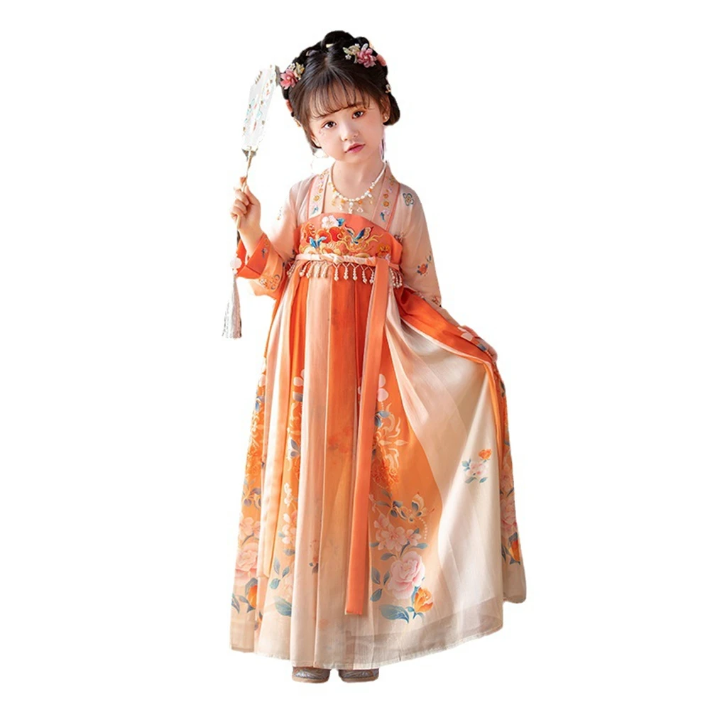 Girls' Improved Embroidered Hanfu Children's Spring Autumn Chinese Traditional Tang Suit Vintage Stage Dress Cosplay Costume
Girls' Improved Embroidered Hanfu Children's Spring Autumn Chinese Traditional Tang Suit Vintage Stage Dress Cosplay Costume