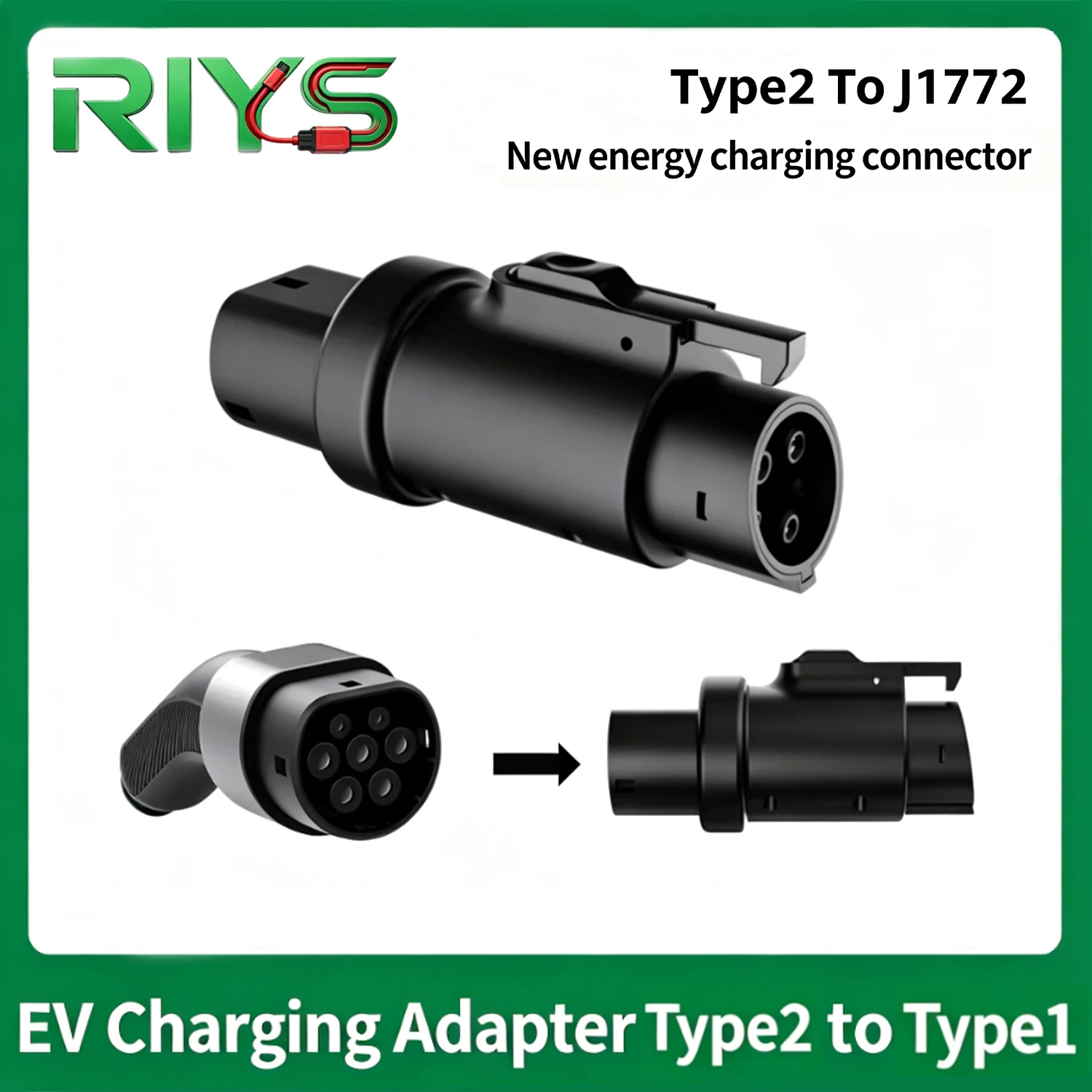 EV Charger Adapter Type 2 to Type 1 Fast Charging AC 32A MAX 250V For Type1 J1772 American Standard Electric Vehicle Converter
EV Charger Adapter Type 2 to Type 1 Fast Charging AC 32A MAX 250V For Type1 J1772 American Standard Electric Vehicle Converter