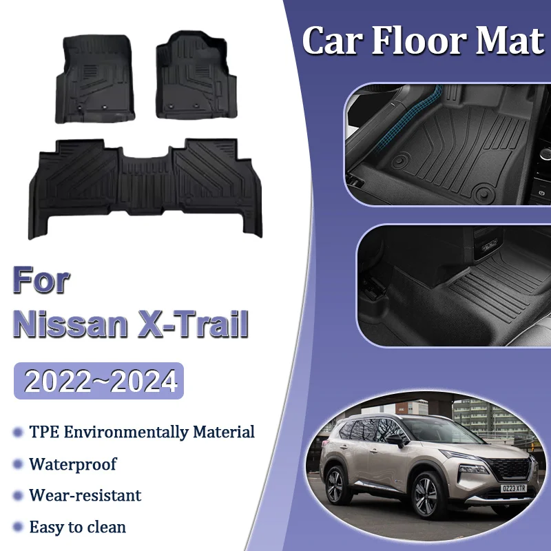 LHD For Nissan X Trail Accessories Rogue T33 2022 2023 2024 TPE Car Floor Tray Liner Waterproof Anti-Dirt Pad Car Accessories 
LHD For Nissan X Trail Accessories Rogue T33 2022 2023 2024 TPE Car Floor Tray Liner Waterproof Anti-Dirt Pad Car Accessories