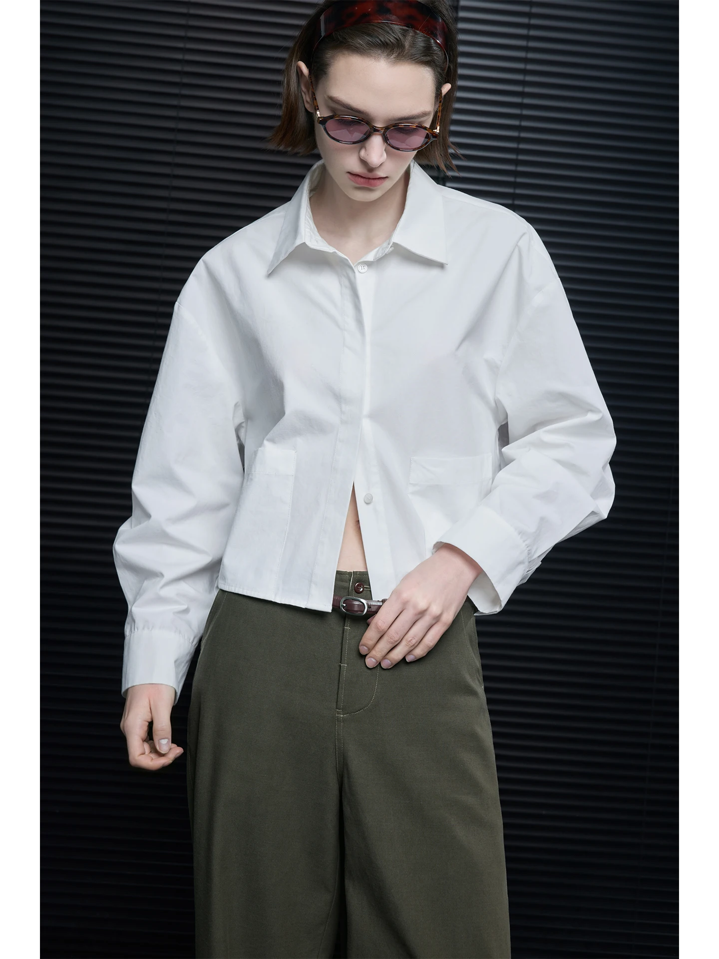 White Pure Cotton Long Sve irt Women's Loose Silhouette Simple Versatile Anti-Aging Trendy Spring 2026 Early New Sle
White Pure Cotton Long Sve irt Women's Loose Silhouette Simple Versatile Anti-Aging Trendy Spring 2026 Early New Sle