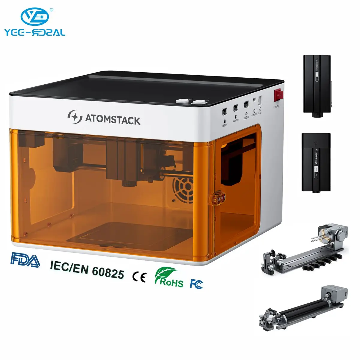 Yeelaser Atomstack P1 5W Diode 1.2W IR Dual Laser Mini Wifi For Dog Tags Paper Leather Wood Stone Logo Laser Engraving Machine
Yeelaser Atomstack P1 5W Diode 1.2W IR Dual Laser Mini Wifi For Dog Tags Paper Leather Wood Stone Logo Laser Engraving Machine