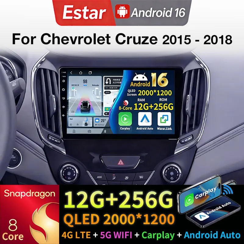 Автомагнитола Android 16 для Chevrolet Cruze 2015-2018 с беспроводным CarPlay, QLED-дисплеем, мультимедийным видеоплеером, GPS-навигацией, 4G и Wi-Fi
Автомагнитола Android 16 для Chevrolet Cruze 2015-2018 с беспроводным CarPlay, QLED-дисплеем, мультимедийным видеоплеером, GPS-навигацией, 4G и Wi-Fi