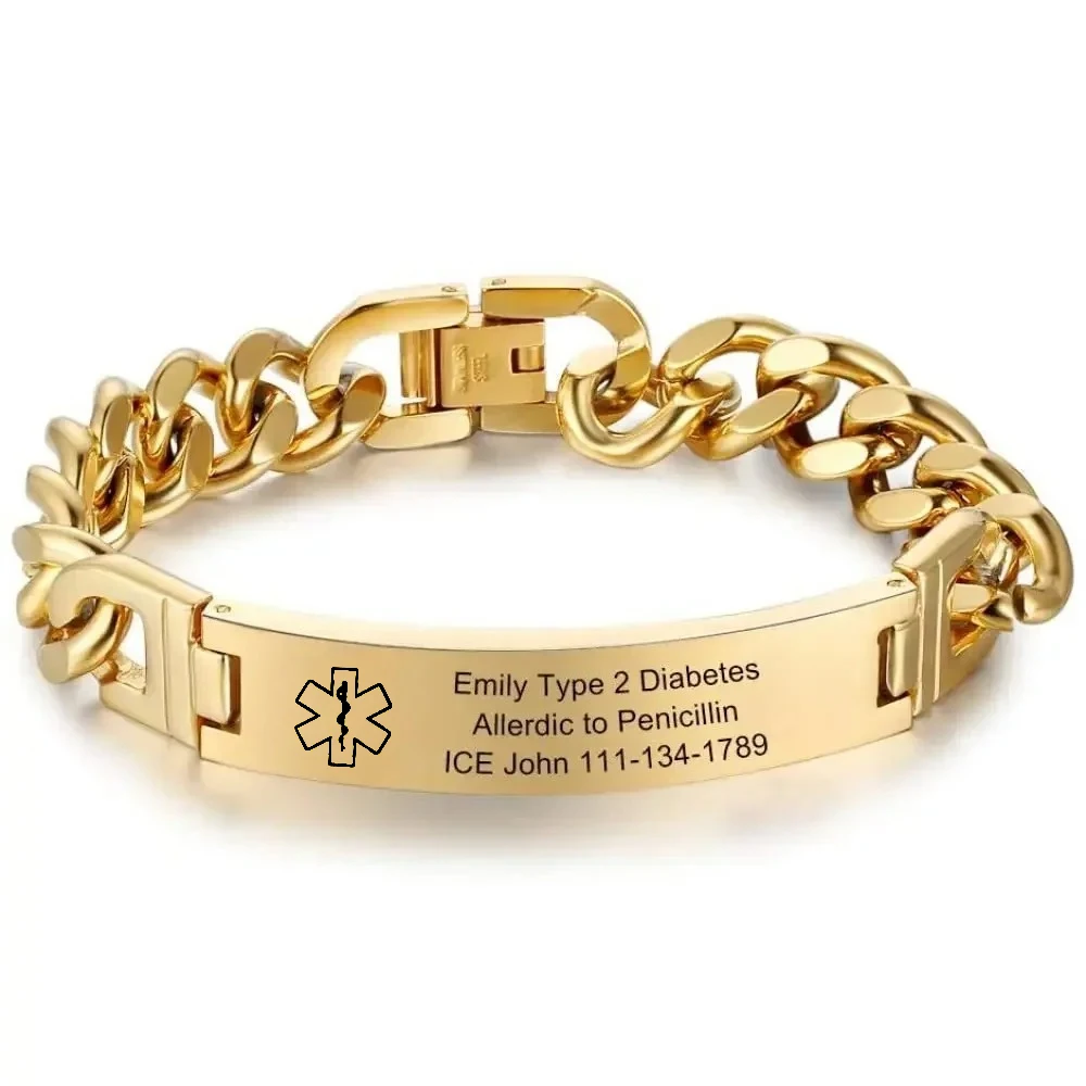 Браслет с идентификатором сигнализации ICE SOS, медицинская неотложная помощь, 12 мм, цепочка для распознавания идентичности, изогнутая табличка из нержавеющей стали, индивидуальный хип-хоп
Браслет с идентификатором сигнализации ICE SOS, медицинская неотложная помощь, 12 мм, цепочка для распознавания идентичности, изогнутая табличка из нержавеющей стали, индивидуальный хип-хоп