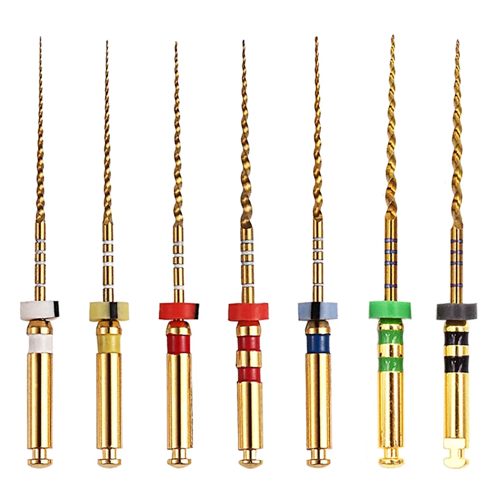 Dental Flexible Niti Golden Endodontic Files with Heat Activation Engine Use Dentist Drills Instrument Dental Cleaning Accessory
Dental Flexible Niti Golden Endodontic Files with Heat Activation Engine Use Dentist Drills Instrument Dental Cleaning Accessory