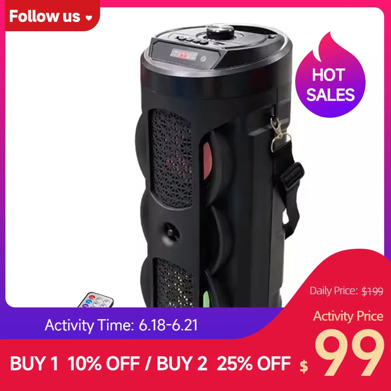 A10 Colorful Lighting Bluetooth Speaker with 2000mAh Battery DJ Stage Mic Multimedia Karaoke Subwoofer ound Box Bluetooth
A10 Colorful Lighting Bluetooth Speaker with 2000mAh Battery DJ Stage Mic Multimedia Karaoke Subwoofer ound Box Bluetooth